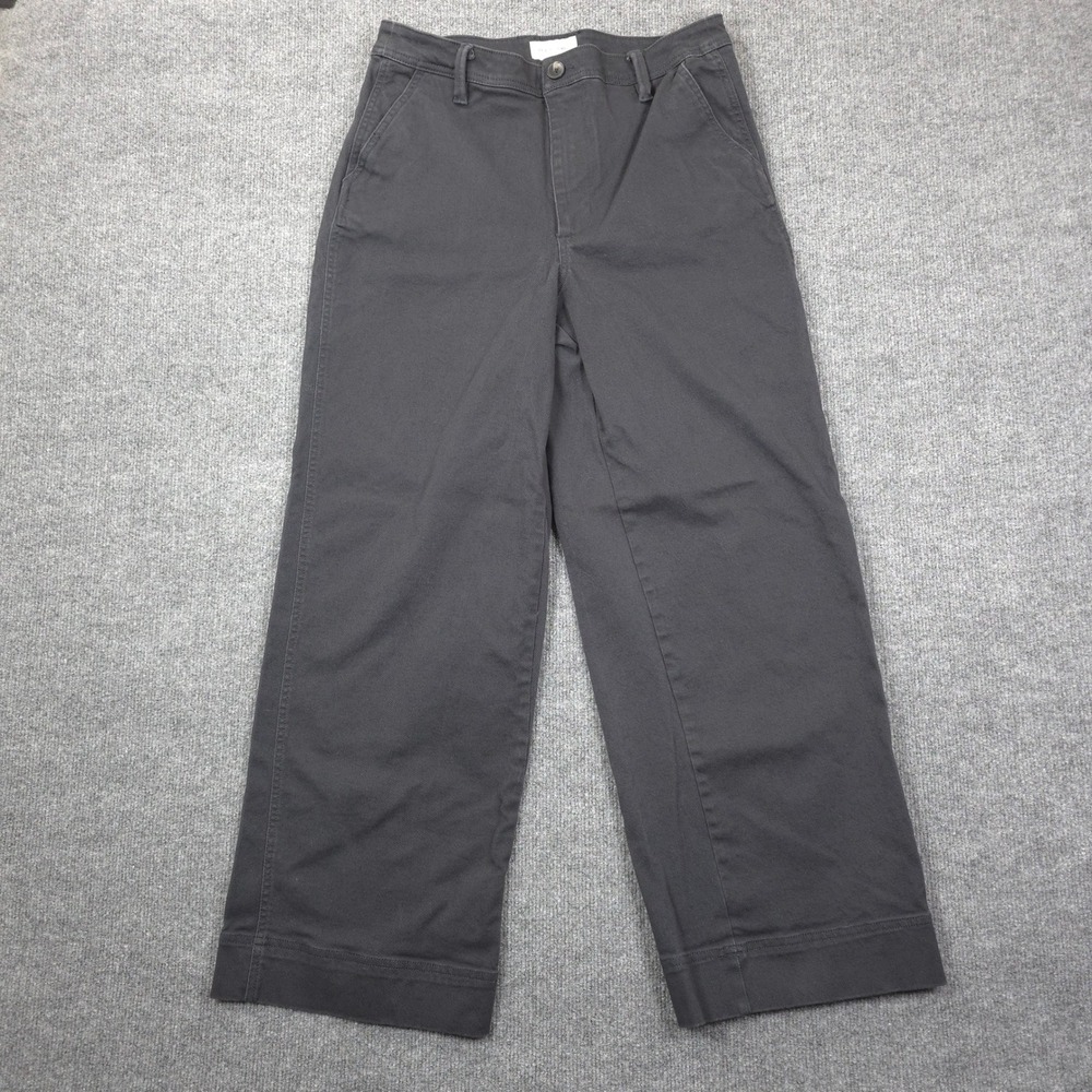 Free Assembly Wide Leg Pants Womens 10 Grey Stretch Cotton Casual Workwear